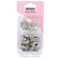 Oeillet - 8 mm - Argent - x36