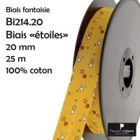 Bobine 25m - Biais Etoiles...