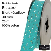 Bobine 25m - Biais Etoiles...