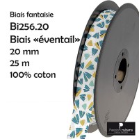 Bobine 25m - biais fleurs -...