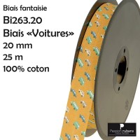 Bobine 25m - biais Voitures...