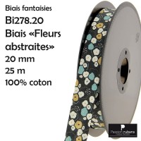 Bobine 25m - biais fleurs...