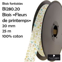 Bobine 25m - Biais Fleurs...