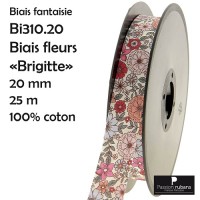 Bobine 25m - Biais fleurs...